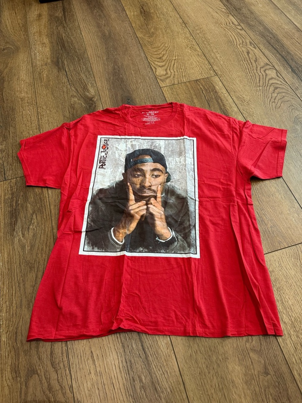 Chemistry Red Short-Sleeve Tee with Portrait Graphic